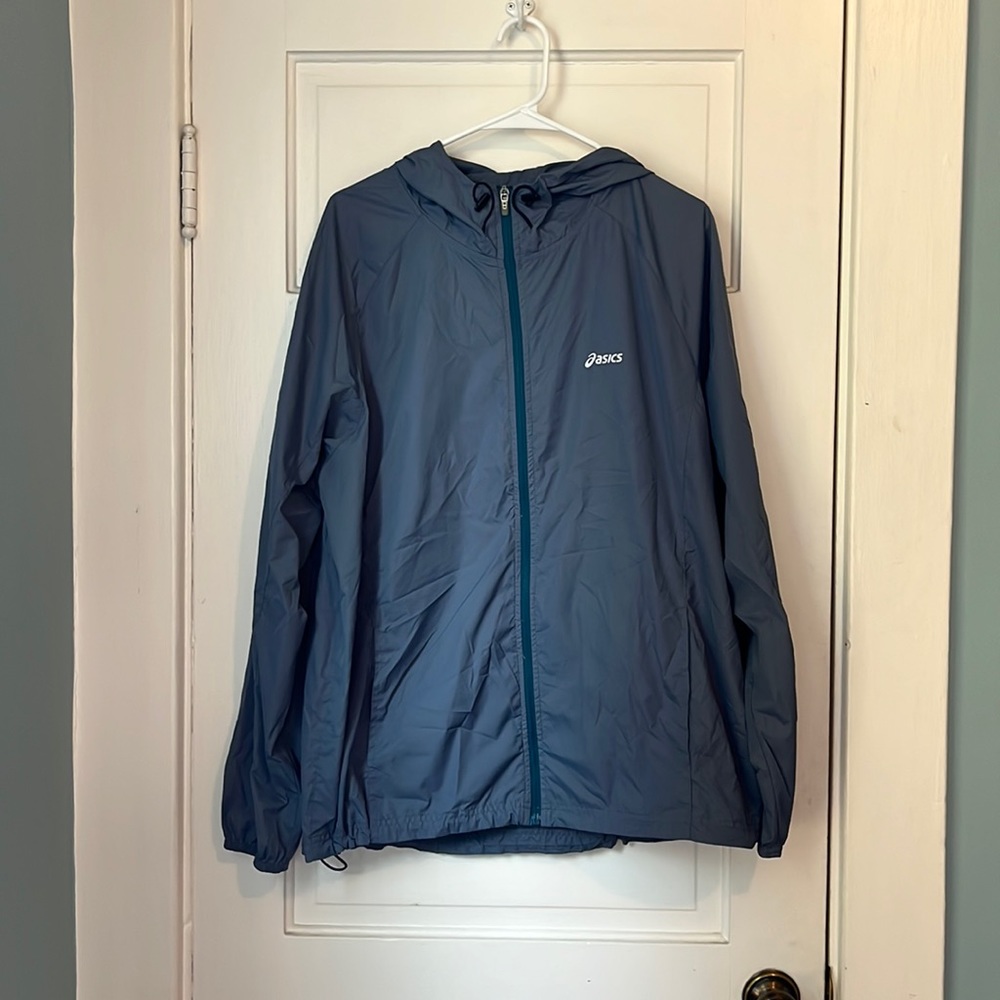 ASICS blue wind breaker